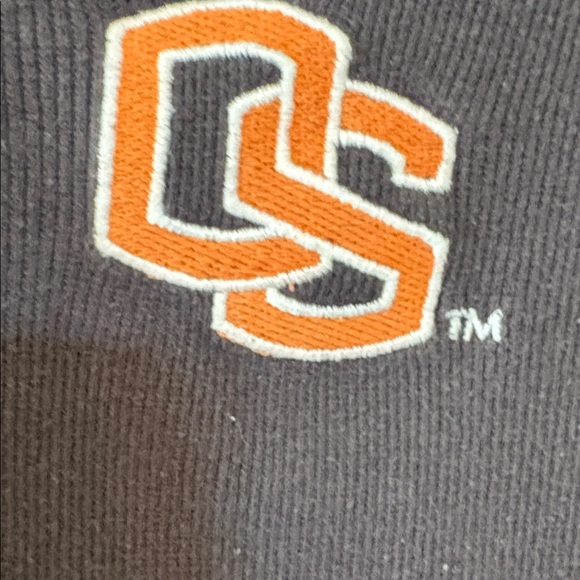 Colosseum Black Oregon State University Hoodie with Orange Emblem - Picture 3 of 9